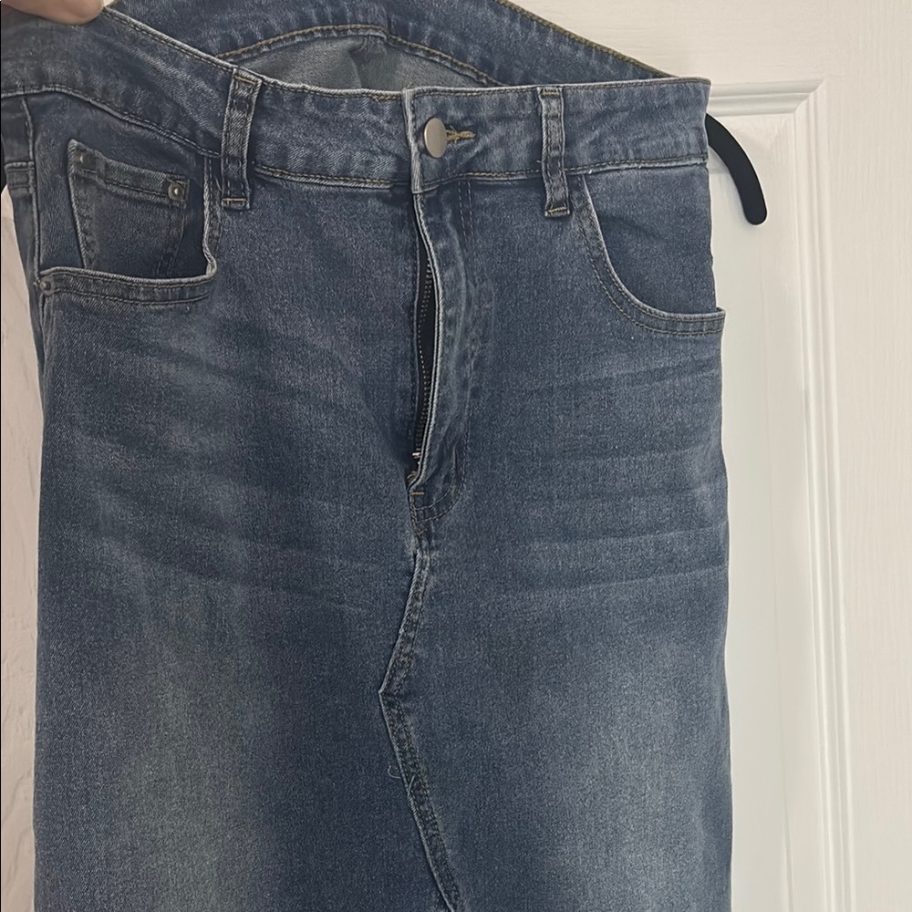 Classic Blue Denim Jean Skirt